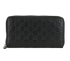Gucci Guccissima Zip Long Wallet, &pound;210, Accessories, Black, Leather, Front view